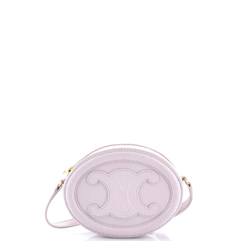 Celine Triomphe Oval Crossbody Bag Leather Mini