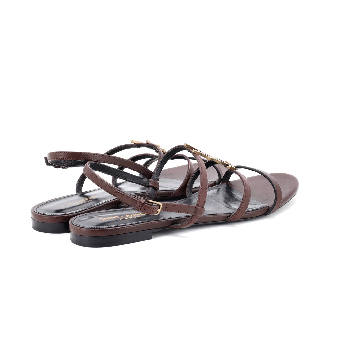 Saint Laurent Women'S Cassandra Flat Sandals Leather