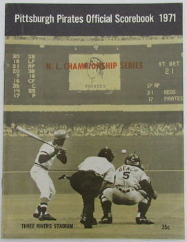1971 Pittsburgh Pirates Official Baseball Program