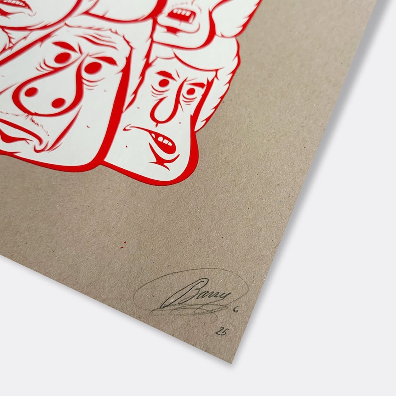 Barry McGee Silkscreen Print Recycle Series "UNTITLED 4" Edition of 50, Signed