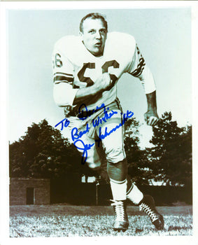 Joe Schmidt Autographed 8X10 Photo
