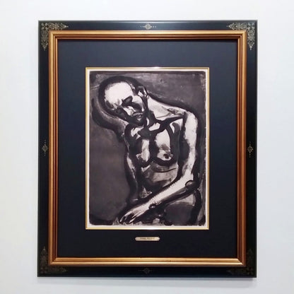 ED450 Georges Rouault "Vivre est un dur mtier" from Miserere 1922 Etching