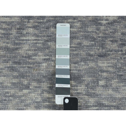 12'2"X18'3" Blue Wool Hand Knotted Art Deco Collection Oversized Rug