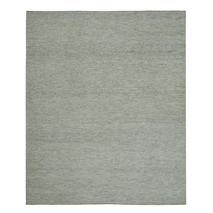 8'1"X9'10" Ivory Modern Grass Hand Knotted Sustainable Textile Wool Rug