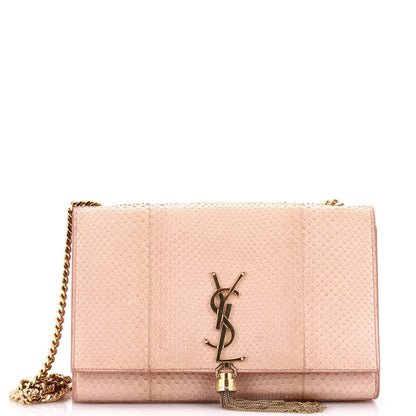 Saint Laurent Classic Monogram Tassel Crossbody Bag Python Medium