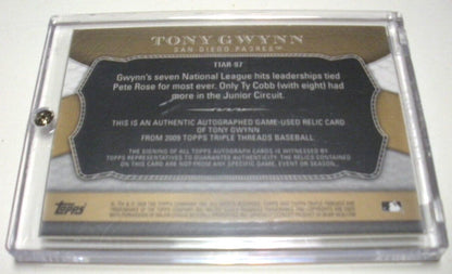 Tony Gwynn 2010 Triple Threads Game  Triple
