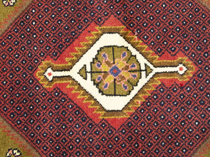 2X3 Ft Hand-Knotted Oriental Rug Animal Floral
