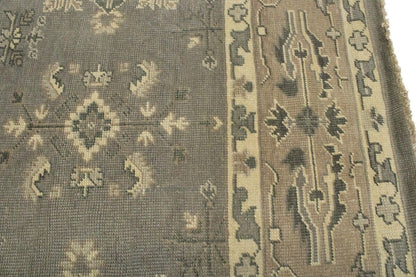 Handmade Muted Brownish Floral Transitional