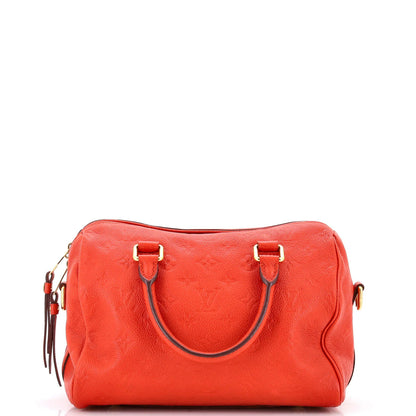 Louis Vuitton Speedy Bandouliere Bag Monogram Empreinte Leather 25