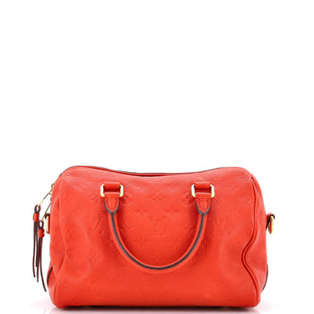 Louis Vuitton Speedy Bandouliere Bag Monogram Empreinte Leather 25