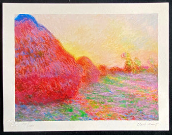 Claude Monet Lithograph Signed Numbered Stamp