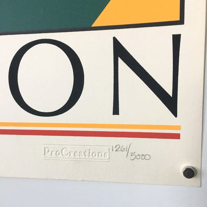 Kn Martin Boston Marathon 1981 Official Poster Silk Screen / Limited 5000 B.A.A.