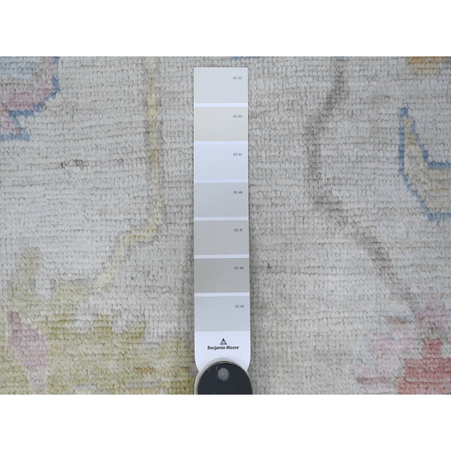 7'10"X9'9" Silver Gray Hand Knotted Afghan Angora Oushak Oriental Rug