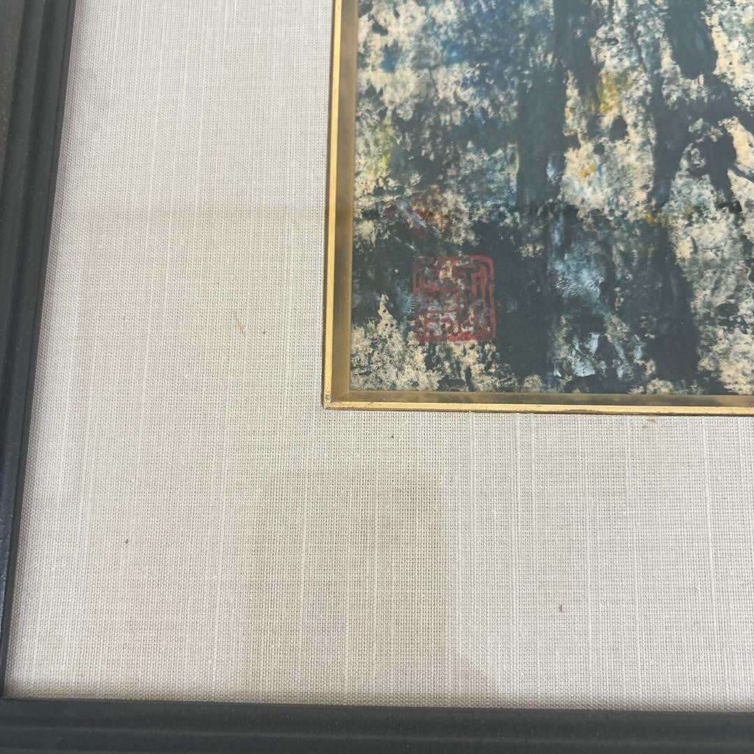 Kong Baiji (China) - Meditation Unique Oil Stick On Paper Original Painting