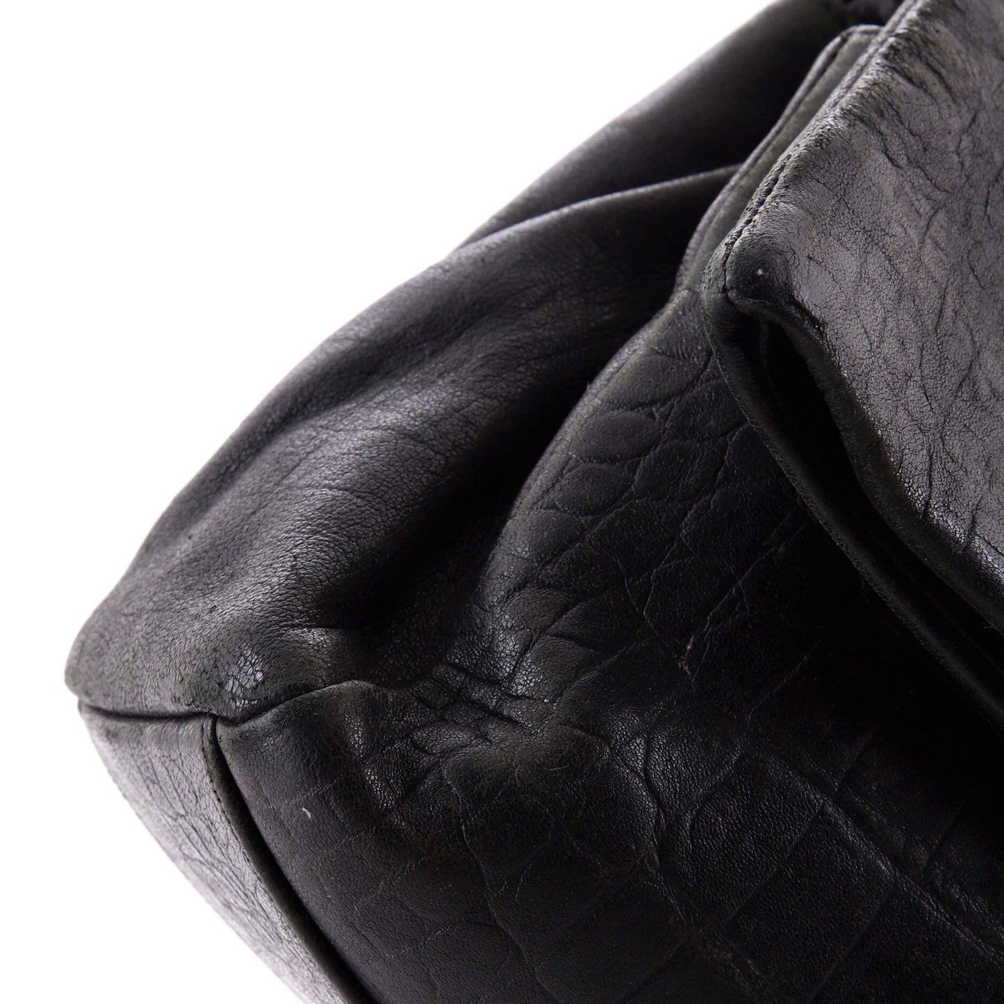 Saint Laurent West Hollywood Shoulder Bag Crocodile Embossed Leather Medium