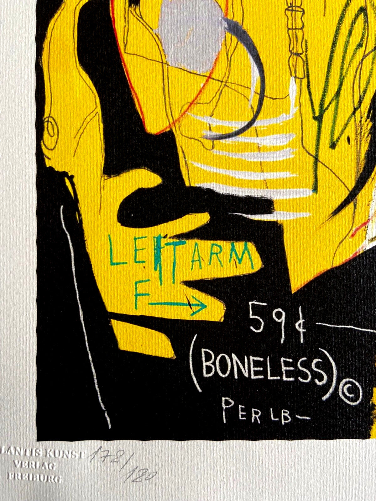 Jean-Michel Basquiat Lithograph Coa Signed Numbered - Jasper Johns