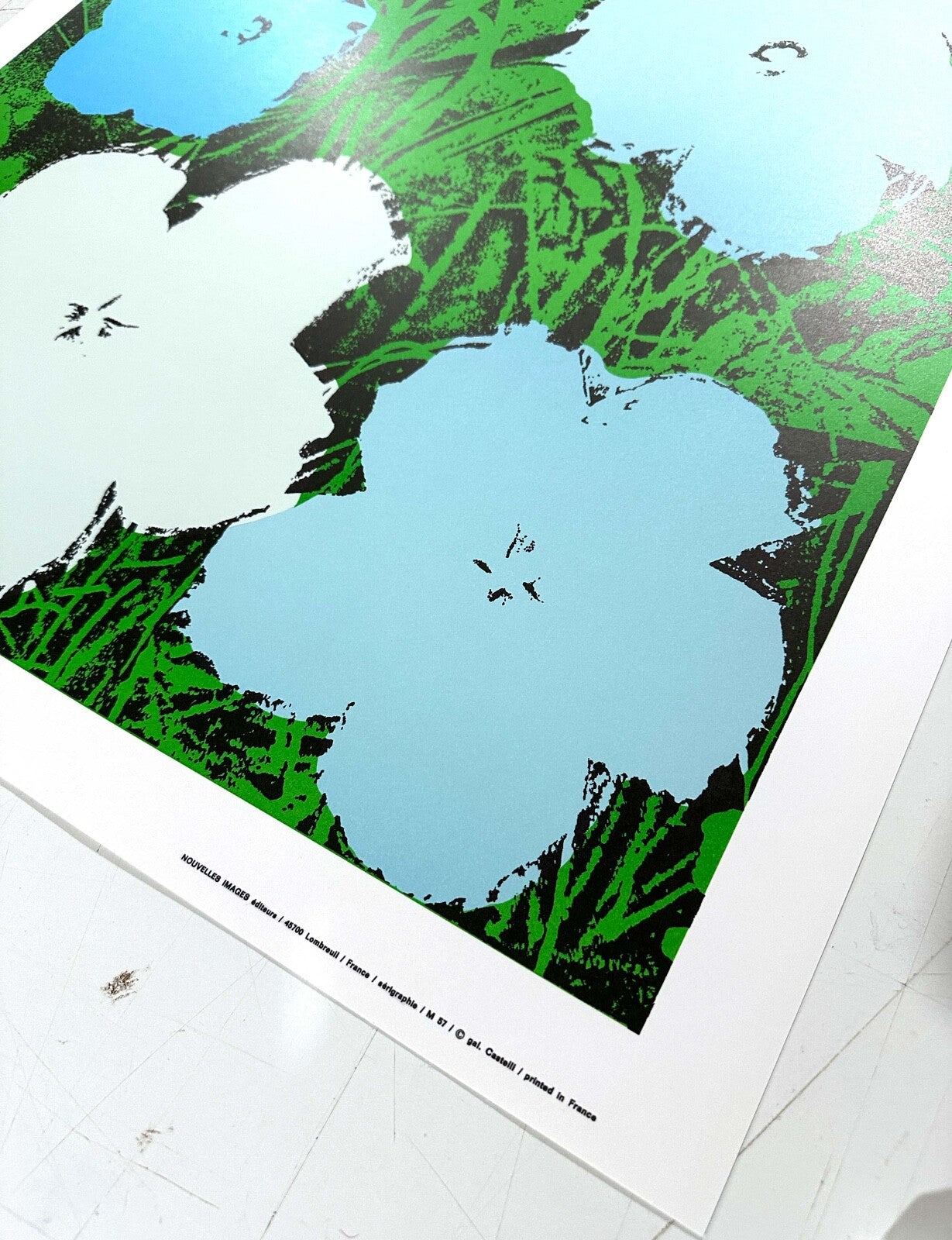 Andy Warhol Blu Flowers 1970 Pop Art Print Editor Nouvelles Images 1970 Original