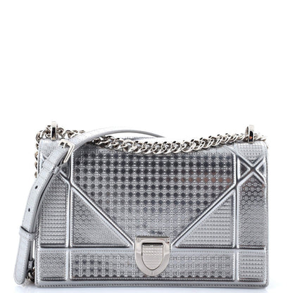 Christian Dior Diorama Flap Bag Cannage Embossed Calfskin Medium