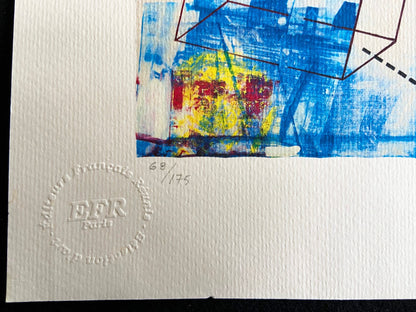 Robert Rauschenberg Lithograph Coa Numbered Pencil Signed Op - Jasper Johns