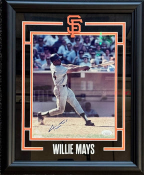 Willie Mays Autographed 8X10 Framed Baseball Photo (Jsa)