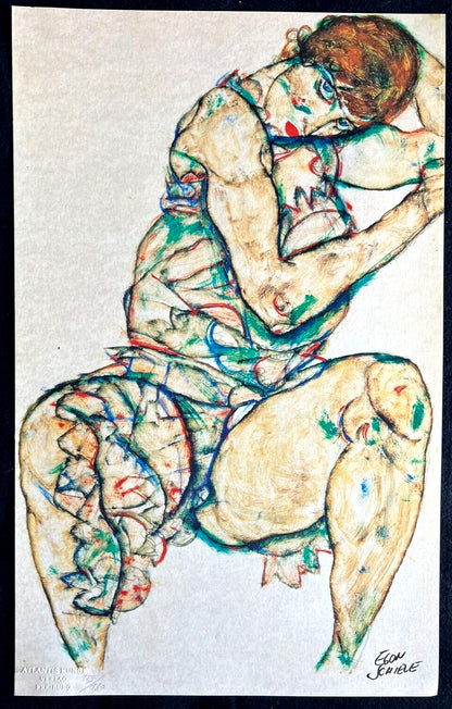 Egon Schiele Lithograph From An Painting