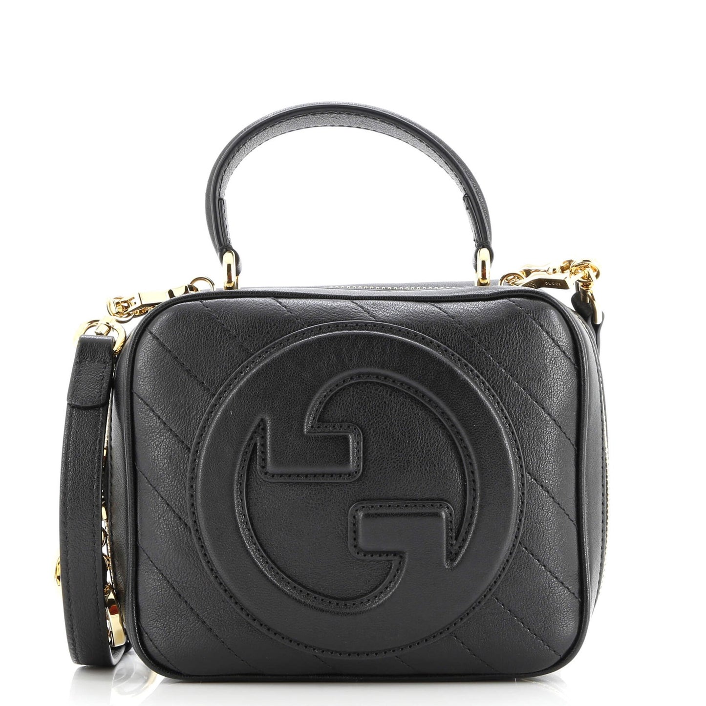 Gucci Blondie Nm Top Handle Shoulder Bag Diagonal Quilted Leather