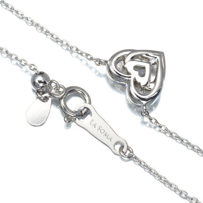 La Soma Necklace Diamond 0.302Ct/0.06Ct Heart 900 850 Platinum