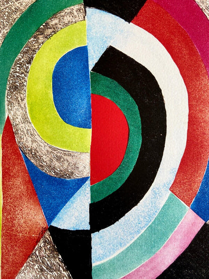 Sonia Delaunay Lithograph Coa Signed Op Numbered By Hand Joan/Mir