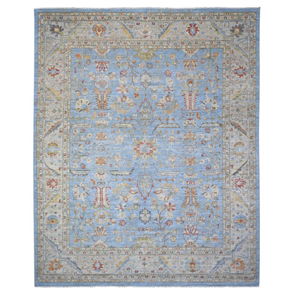 12'1"X14'6" Blue Fine Aryana Peshawar Heris Design Xl Oriental Rug
