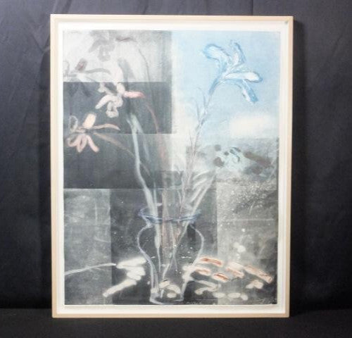 Mary Frank (Uk) Original Monoprint On Wove Signed In Pencil "Flowers Ii" 1984
