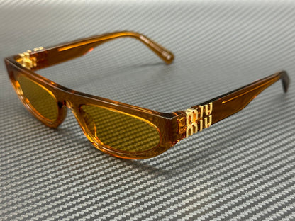 MIU MU 07ZS 15T0B7 Caramel Transparent Yellow Women's 56 mm Sunglasses