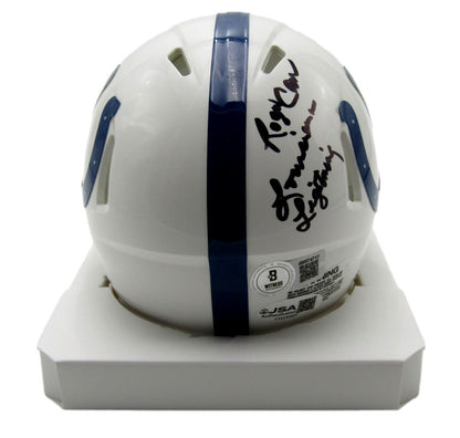 Bert Jones/Roger Carr Autographed/Inscribed Colts Mini Helmet Jsa/Bas 201606