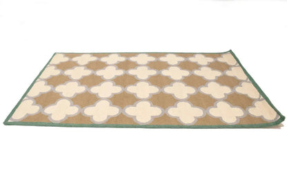 Hand-Tufted Multicolored Trellis Plush Rug Modern