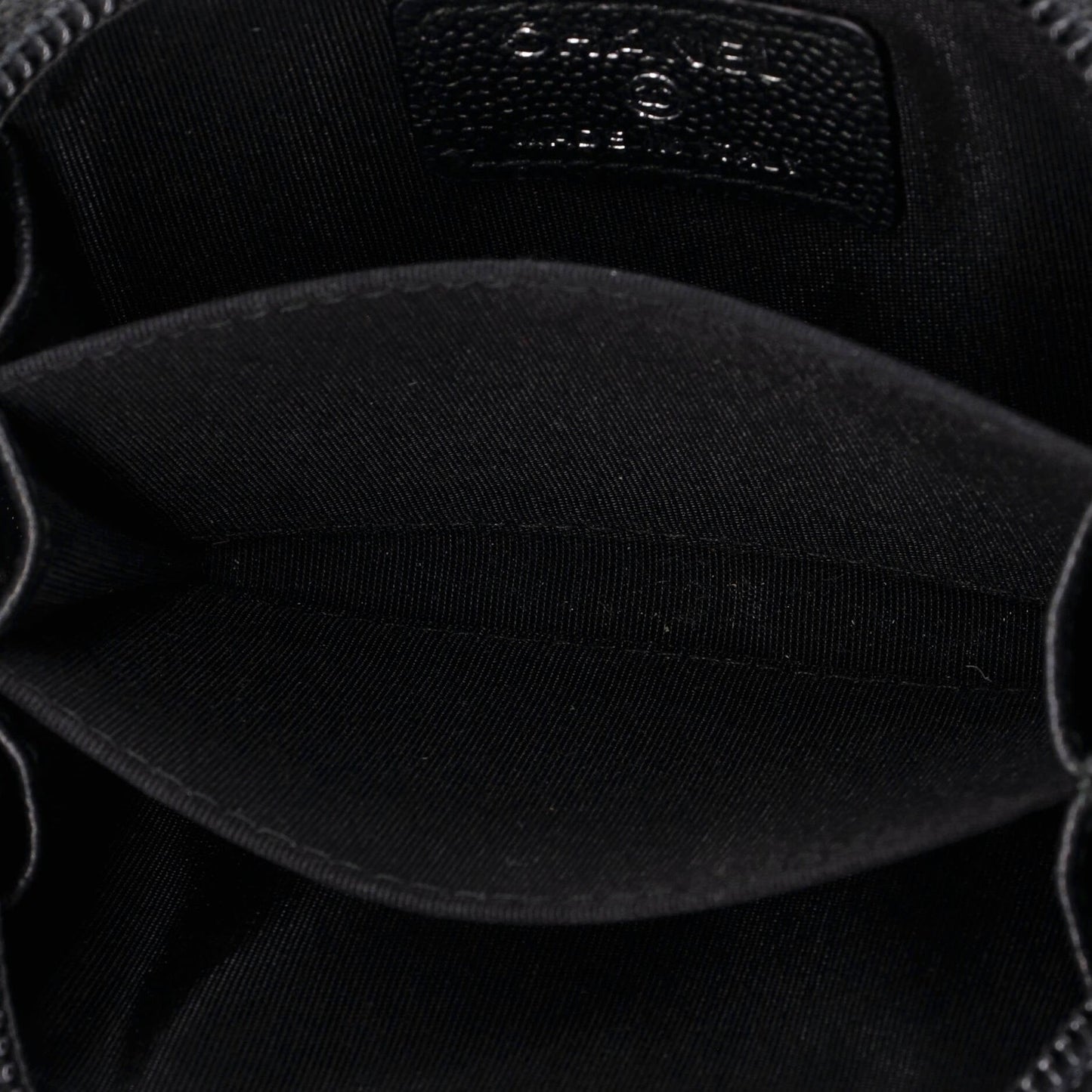 Chanel So Black Boy Zip Coin Purse Quilted Caviar Small