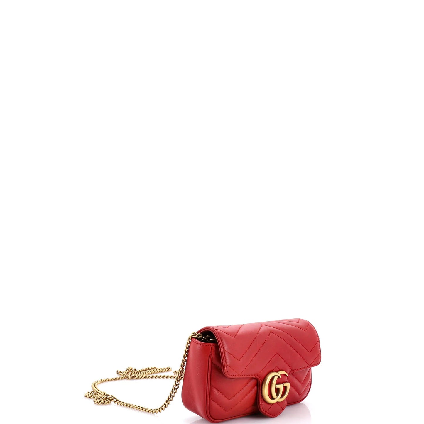 Gucci Gg Marmont Flap Bag Matelasse Leather Super Mini