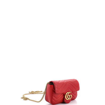 Gucci Gg Marmont Flap Bag Matelasse Leather Super Mini