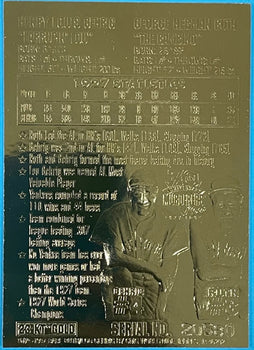 Babe Ruth & Lou Gehrig 1997 Bleachers Card 23Kt Gold Card