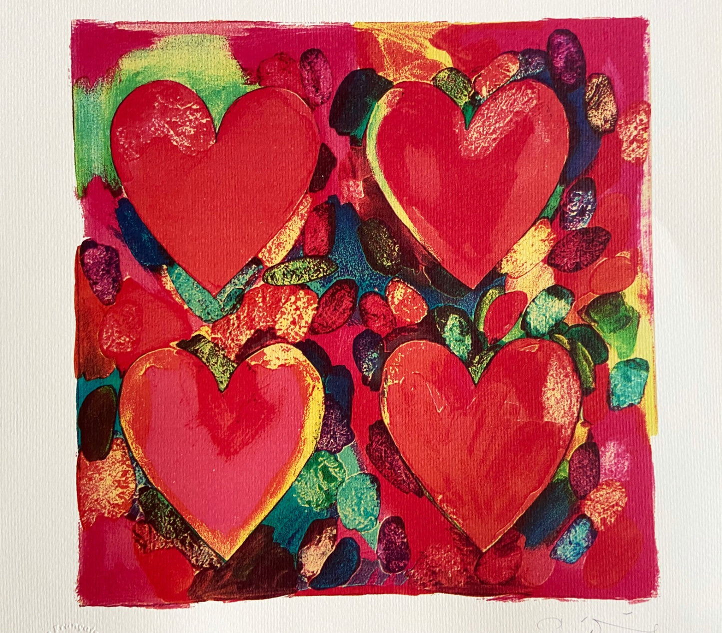 Jim Dine Lithograph Coa Signed Op Hand Numbered In Pencil Crayon