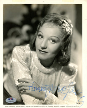 Elizabeth Berhner Signed 8X10 B/W Photo Actress