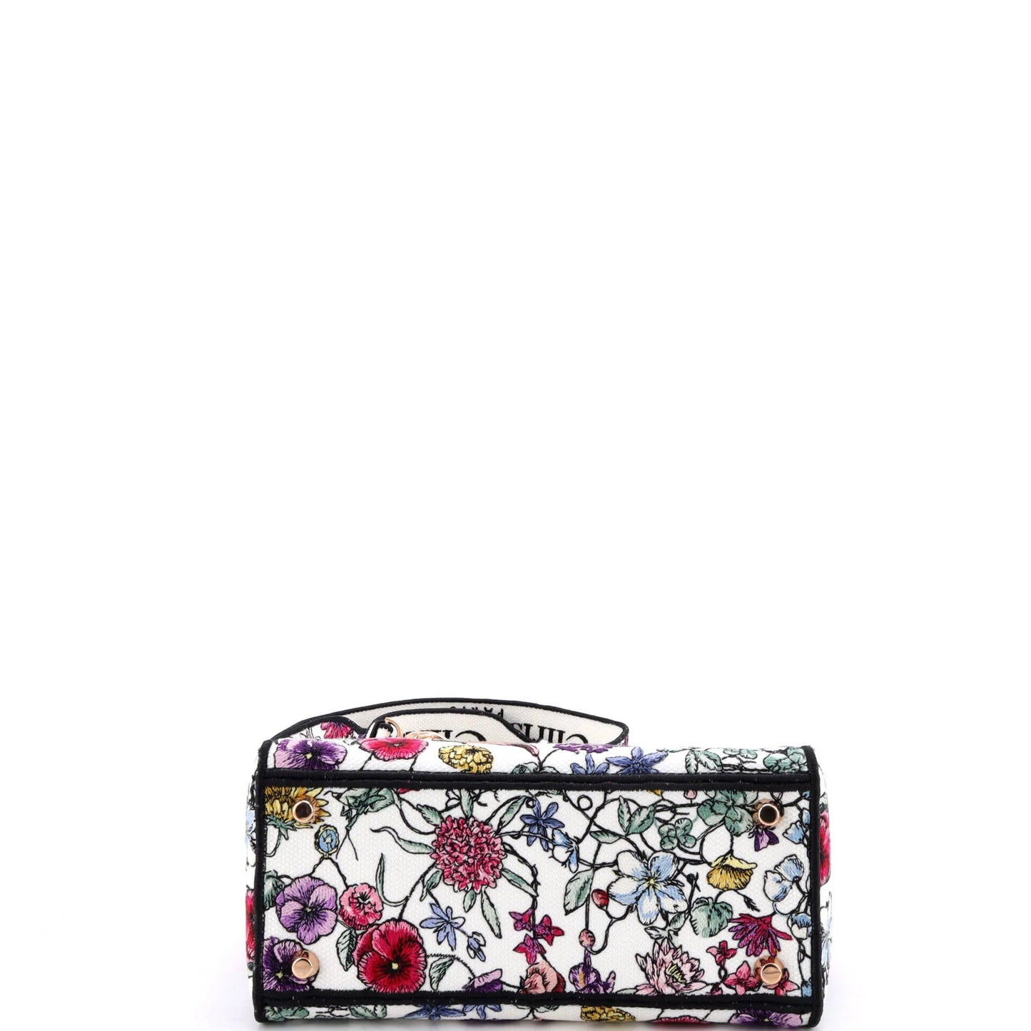 Christian Dior Lady D-Lite Bag Embroidered Canvas Medium