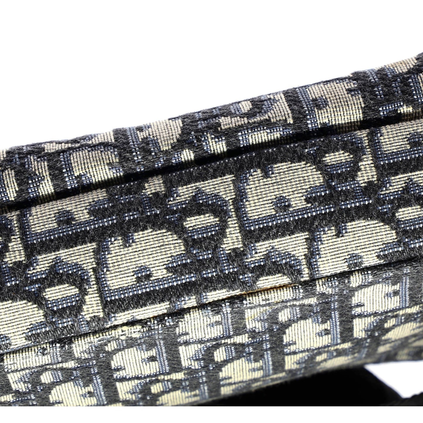 Canvas Christian Dior Double Zip Crossbody Pouch Oblique