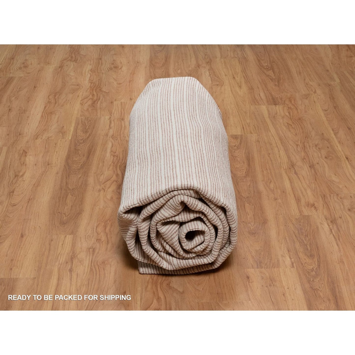 10'1"X14' Rose Pink Modern Plain Decor Box Design Loomed Knotted Wool Rug