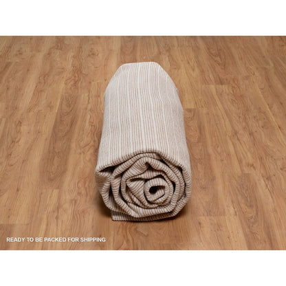 10'1"X14' Rose Pink Modern Plain Decor Box Design Loomed Knotted Wool Rug