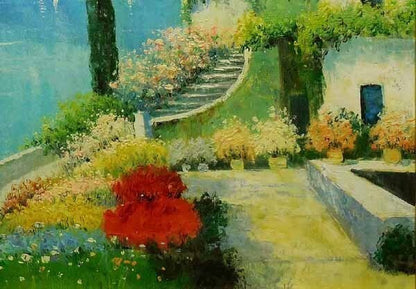 Robin Scott Original Oil Painting On Canvas Mediterranean Landscape Signed F20