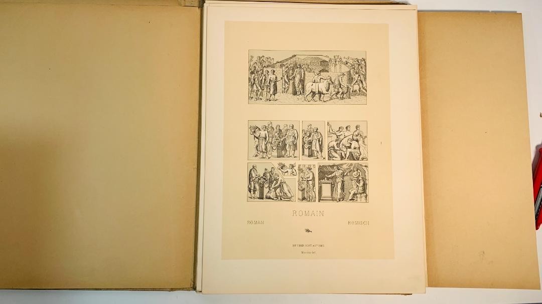 Le Costume Historique Europe I By Racinet - 19Thc French Lithograph Costume Book
