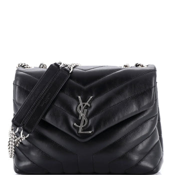 Saint Laurent Loulou Shoulder Bag Matelasse Chevron Leather Small