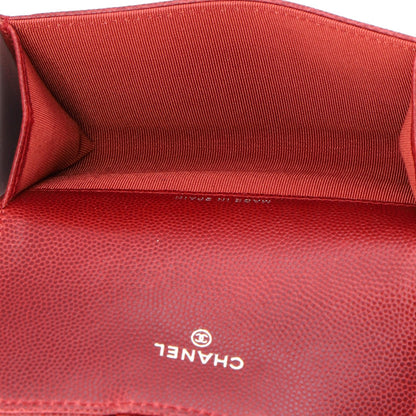 Chanel Classic Flap Card Case Quilted Caviar