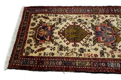 Handmade Geometric Design Oriental Runner Rug