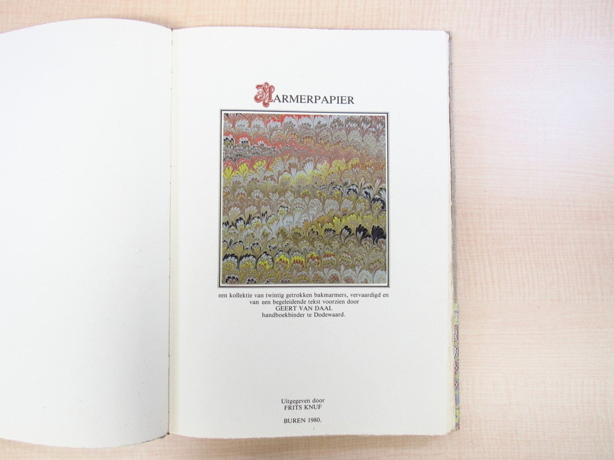 Geert Van Daal Marmerpapier 1St Edition, Signed, 1980, Limited 55 Copies, Frits