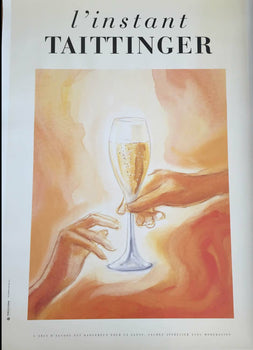 Champagne L'Instant Taitinger 1988 On Linen Excellent  Captures The Instant
